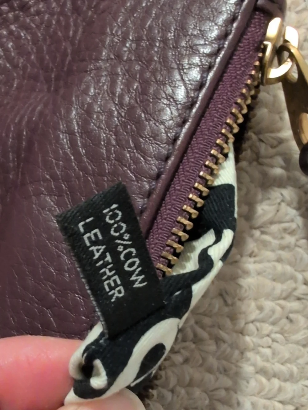 EUC Marc by Marc Jacobs Plum Leather Wristlet - Picture 7 of 9